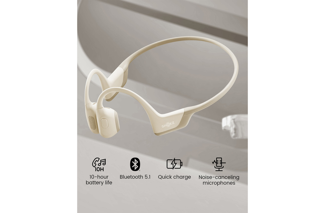 SHOKZ OPENRUN PRO ベージュ OpenRun Pro Open-Ear Bone Conduction Wireless Headphones