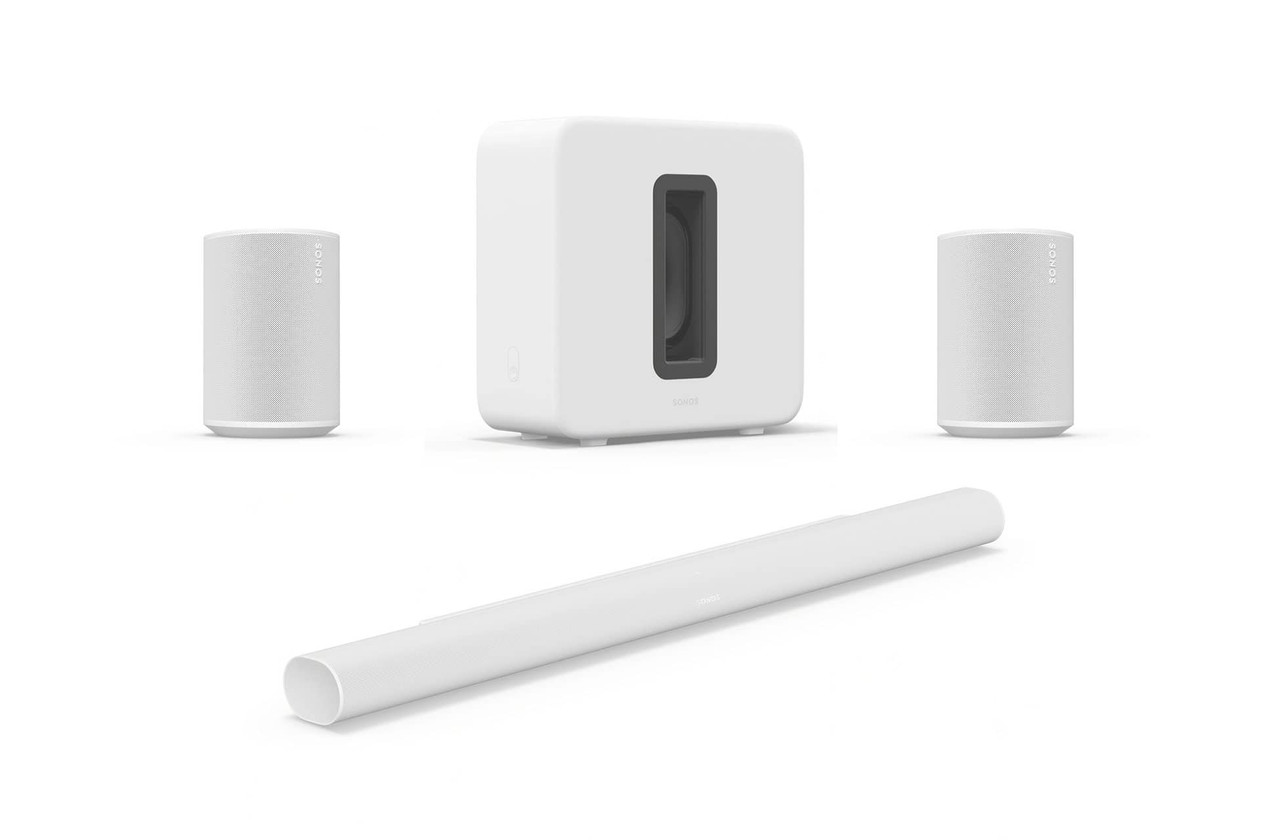 Sonos Arc Ultra, Era 100 x2 & Sub 4 (White) | Wireless Music 