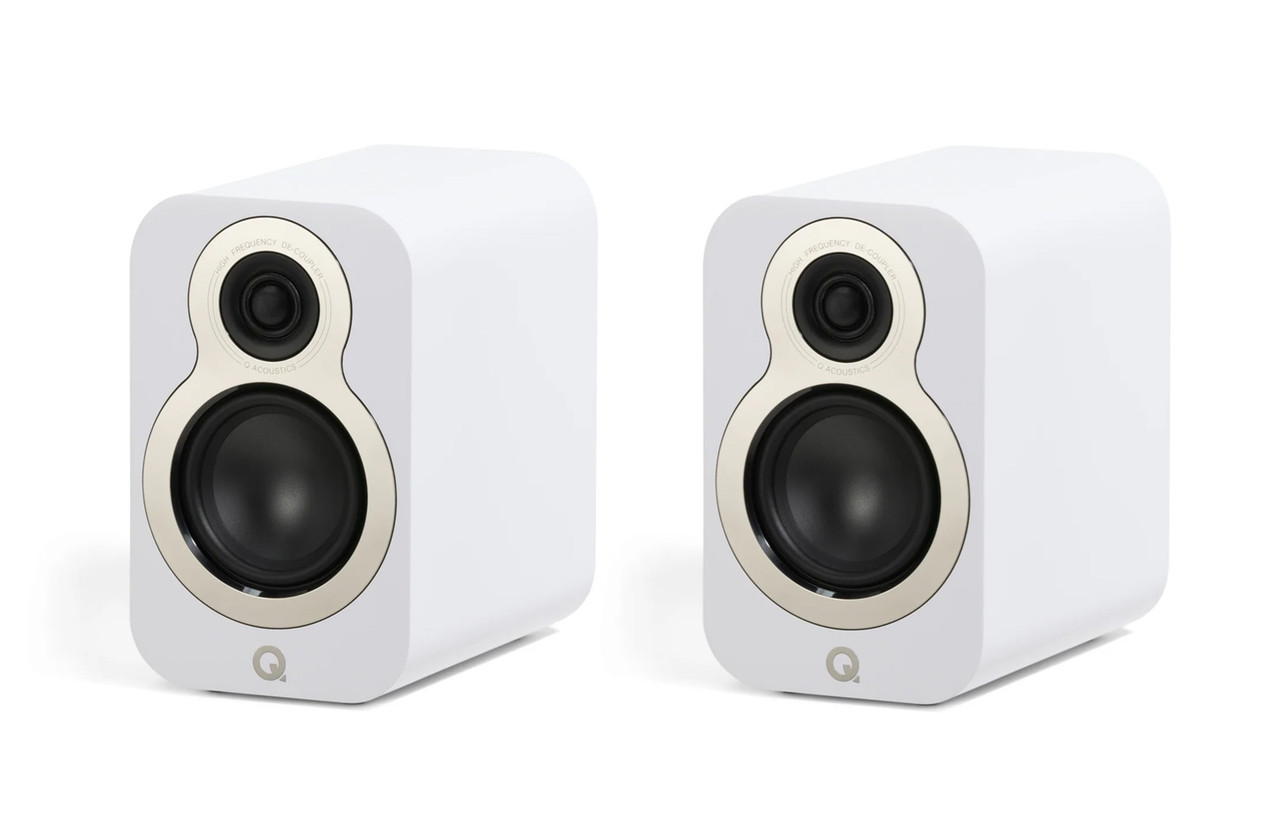 Q Acoustics 3010c (Satin White) | Bookshelf Speakers Per Pair