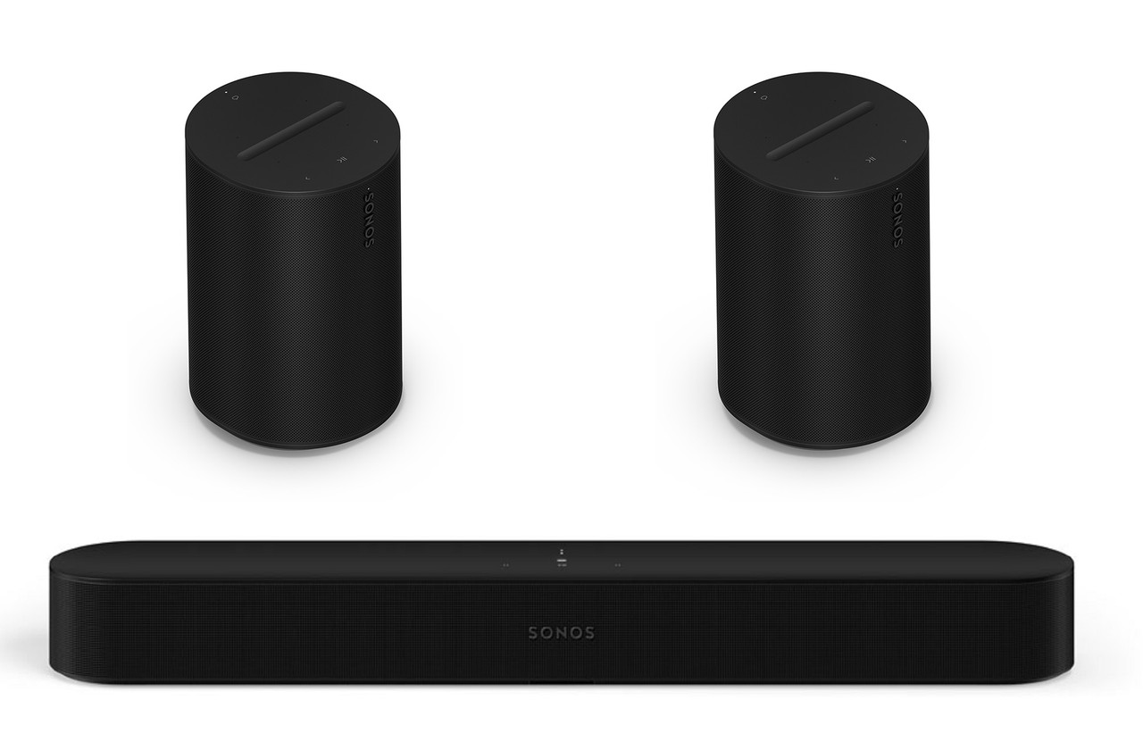 Sonos Beam Gen 2 & 2 x Sonos Era 100 (Black) | Richer Sounds
