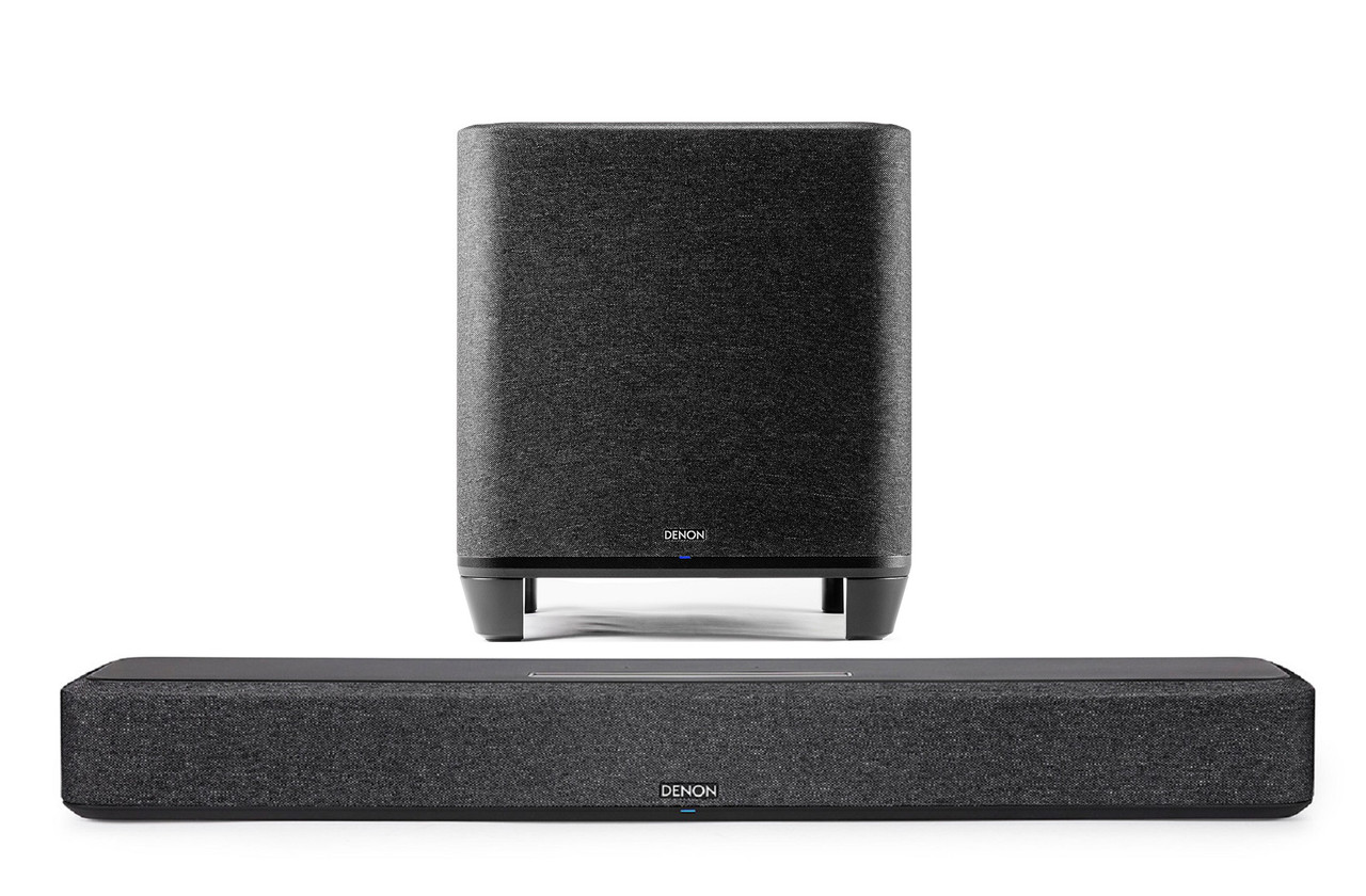 Denon Home Sound Bar 550 & HEOS Home Subwoofer (Black) | Dolby