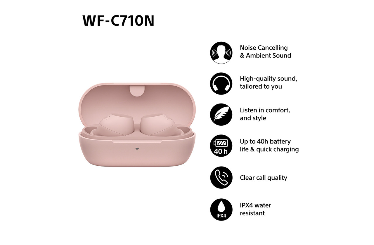 Sony WF-C710N (Pink) | In Ear Mic Noise Cancelling Wireless