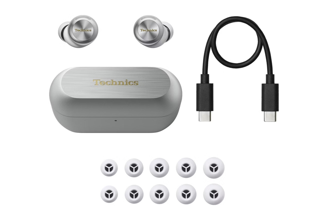 Technics AZ100 シルバー Technics EAH-AZ100 (Silver) | In Ear Mic Wireless Bluetooth Noise