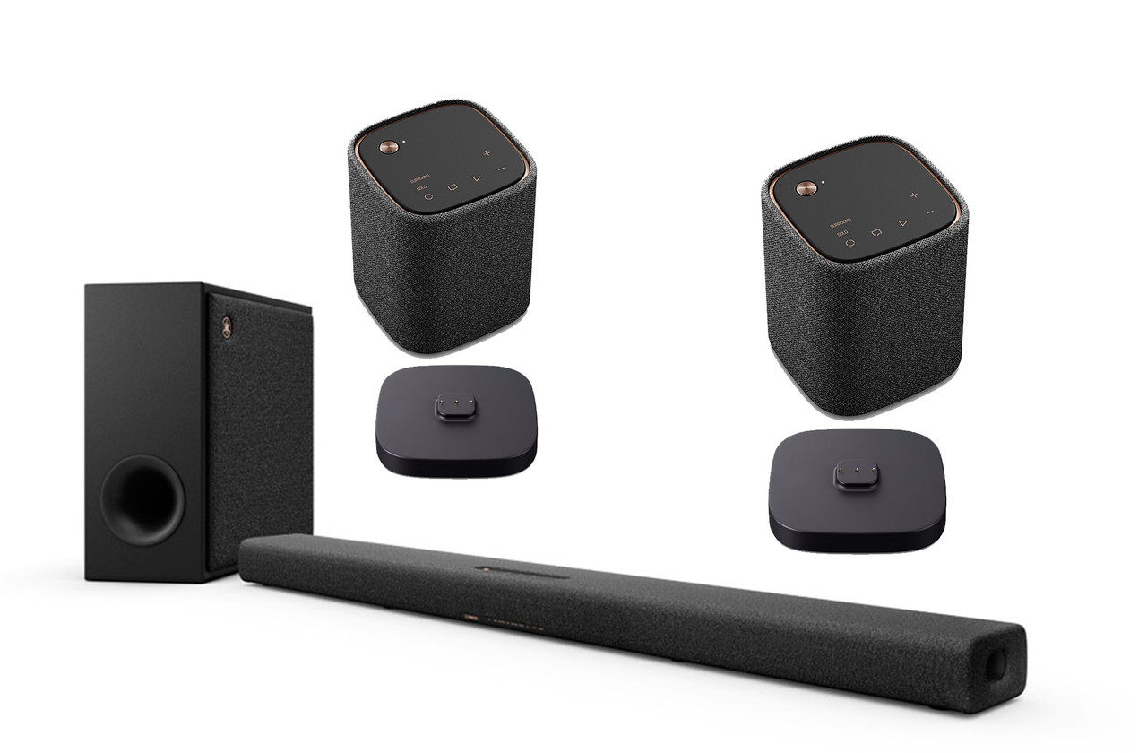 Yamaha SR-X50A WSX1A (Carbon Grey) with CC-T1A (Black) Richer