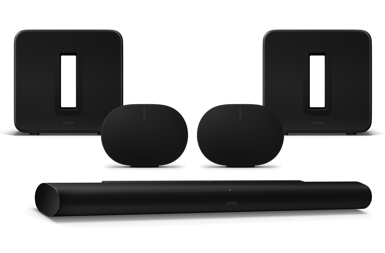 Sonos Arc Ultra & 2 x Era 300 with 2 x Sub 4 (Black) | Richer Sounds