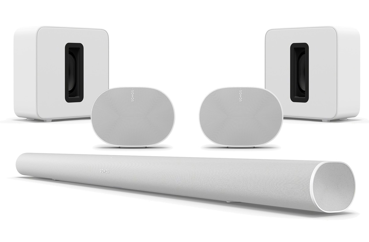 Sonos Arc Ultra & 2 x Era 300 with 2 x Sub 4 (White) | Richer Sounds