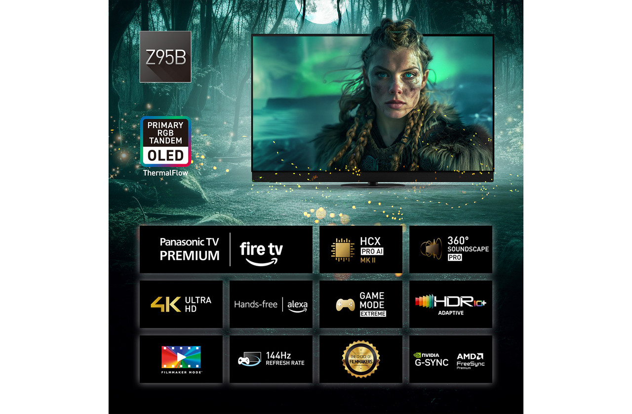 Panasonic TV-55Z95BEB | 55 inch OLED 4K Ultra HD HDR Smart TV