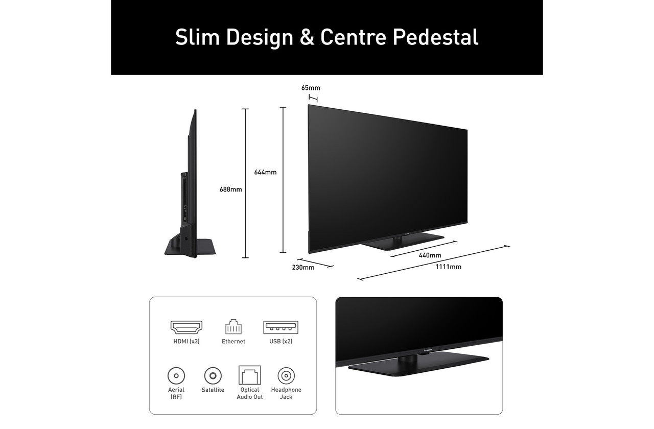 Panasonic TV-50W85BEY | 50 inch QLED 4K Ultra HD HDR Smart TV