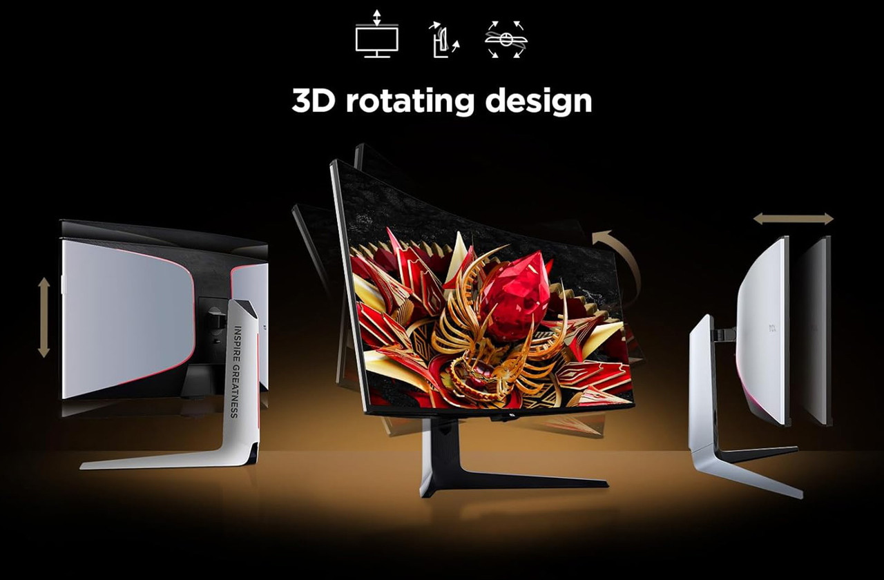 TCL 34R83Q-UK | 34 inch QD-Mini LED 170Hz WQHD HDR Gaming Monitor