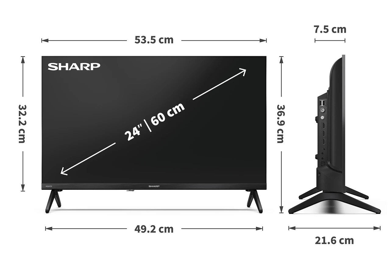 Sharp 24HE2245K | 24 inch HD Ready HDR Smart LED TV Freely 