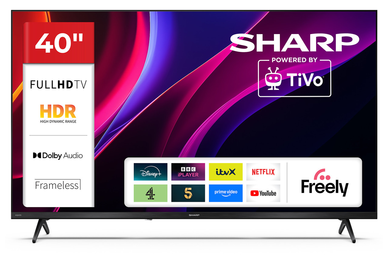Sharp 40HE2245K | 40 inch Full HD HDR Smart LED TV Freely | Richer 