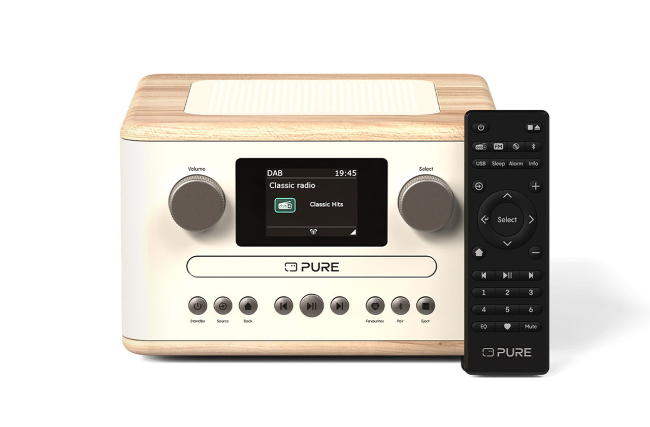 Pure Classic C-D4 (Cotton White/Oak) | CD/Bluetooth/DAB+/FM Radio