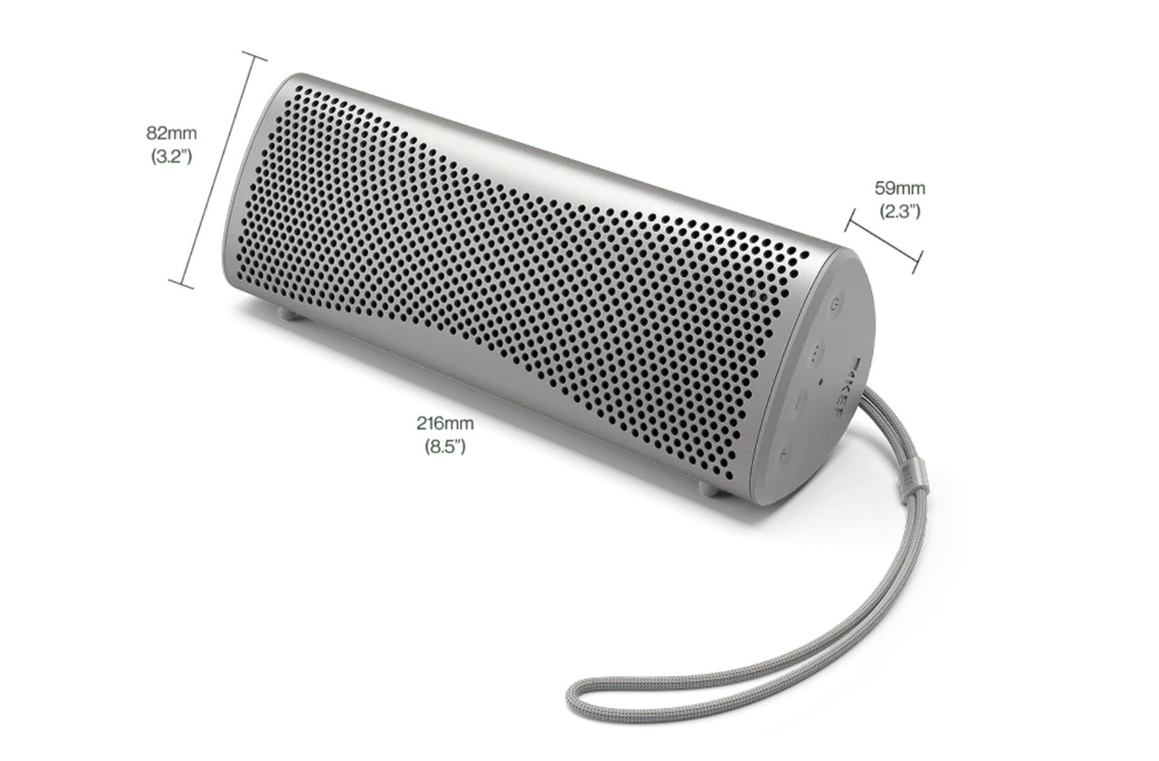 KEF Muo (Silver Dusk) | Portable Bluetooth Speaker | Richer Sounds