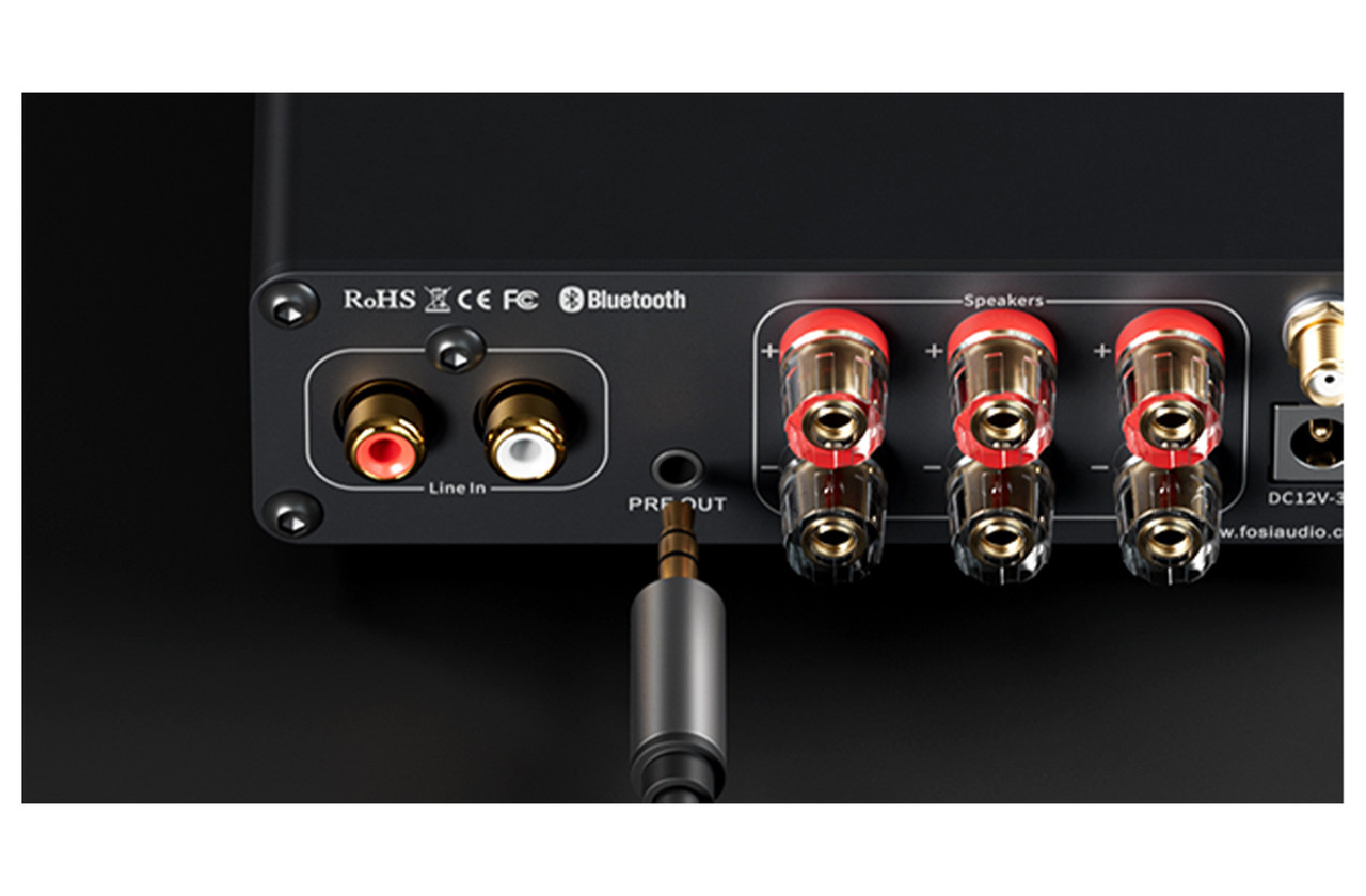 Fosi Audio BT30D Pro (Black) | 2.1 Stereo Amplifier | Richer Sounds