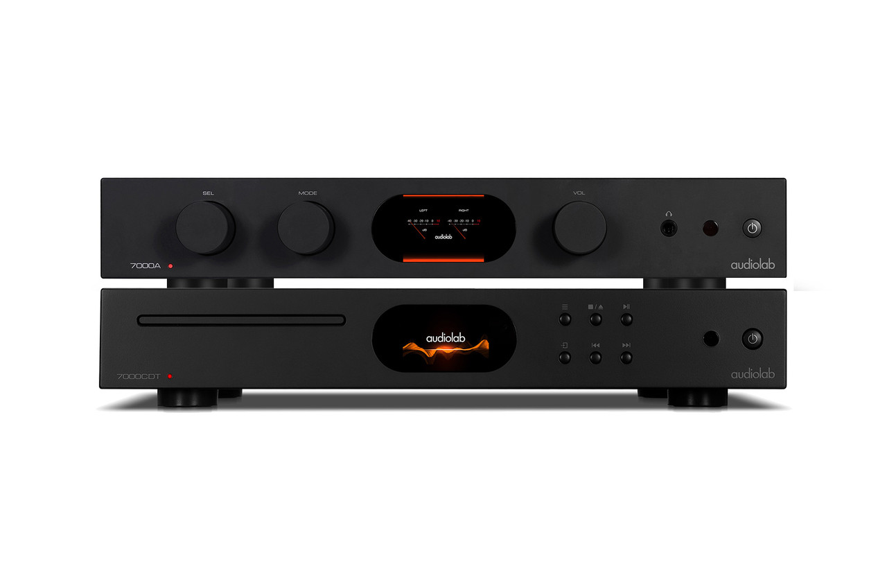 Audiolab 7000A & 7000CDT (Black) | Stereo Amplifier & CD Transport