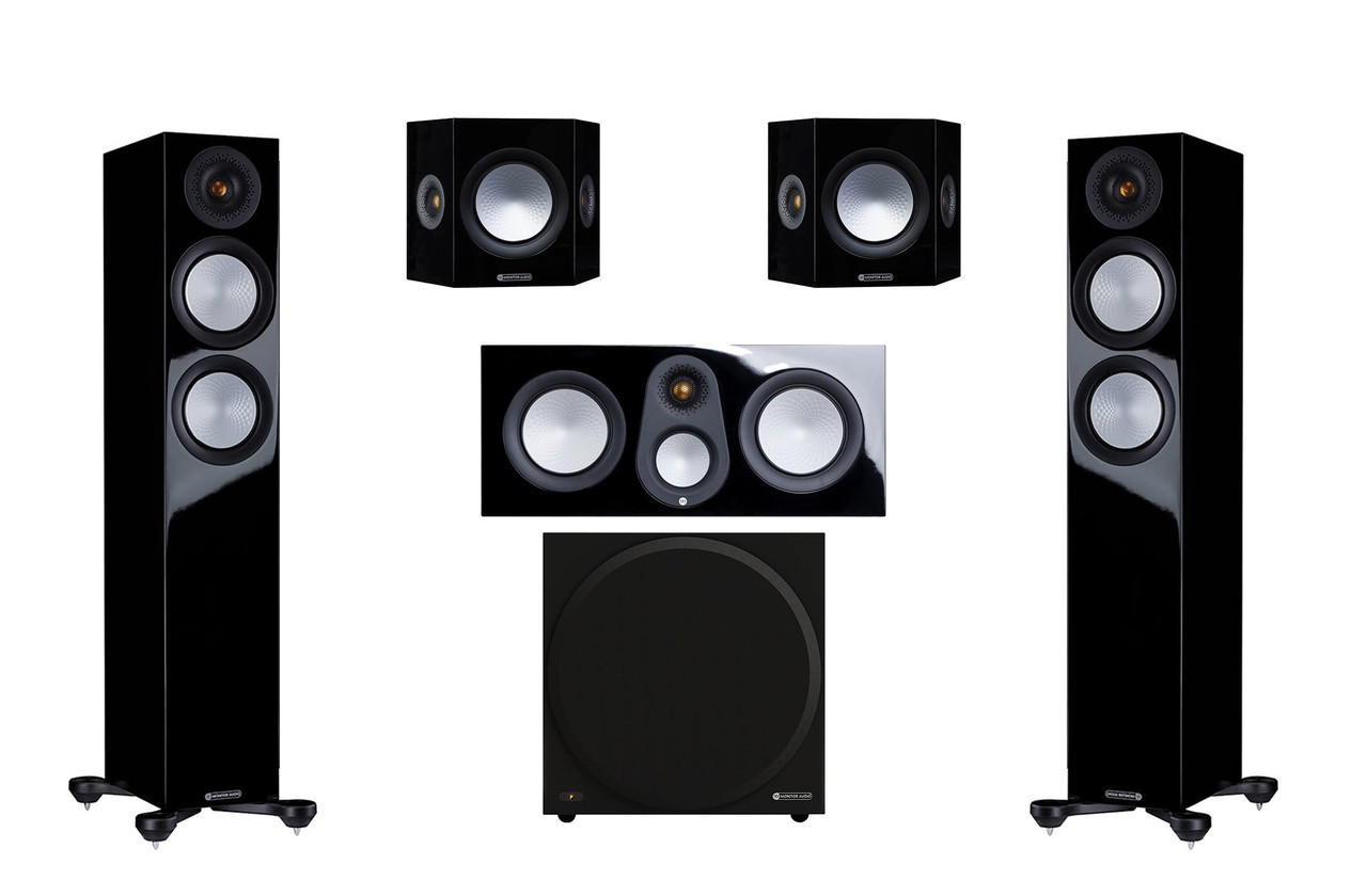 Monitor Audio Silver 200 5.1 Speaker Package (Gloss Black