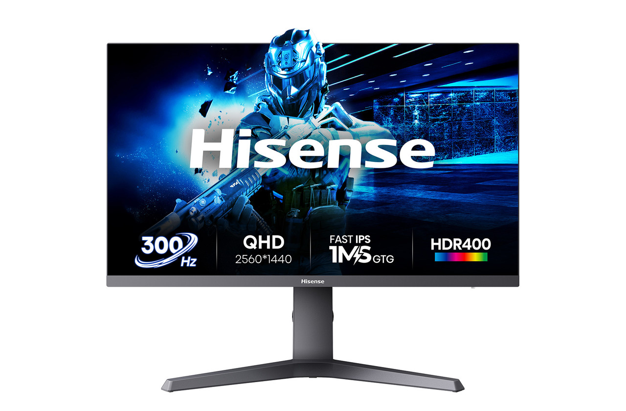 Hisense 27G6QUK | 27 inch 300Hz Quad HD HDR LED Gaming Monitor