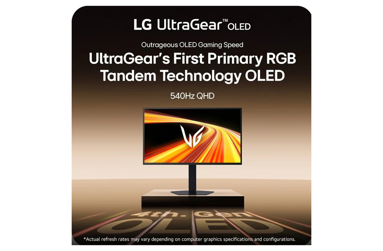 LG 27GX790B-B | 27 inch OLED 540Hz Quad HD HDR Gaming Monitor