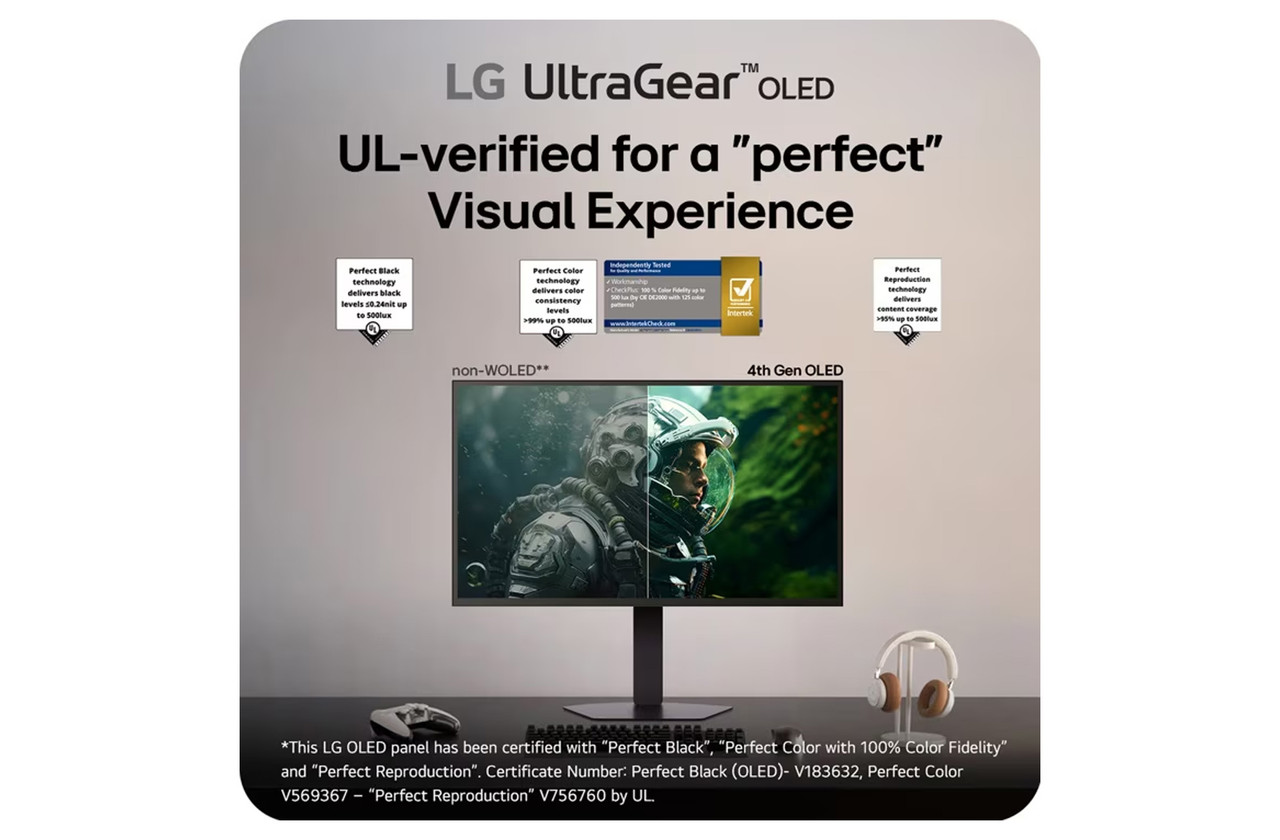 LG 27GX790B-B | 27 inch OLED 540Hz Quad HD HDR Gaming Monitor