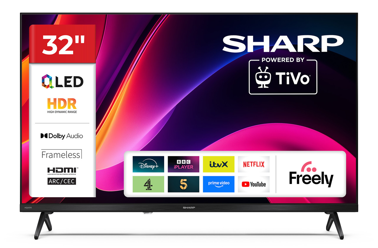 Sharp 32HE3245K (Black) | 32 inch QLED HD Ready HDR Smart TV