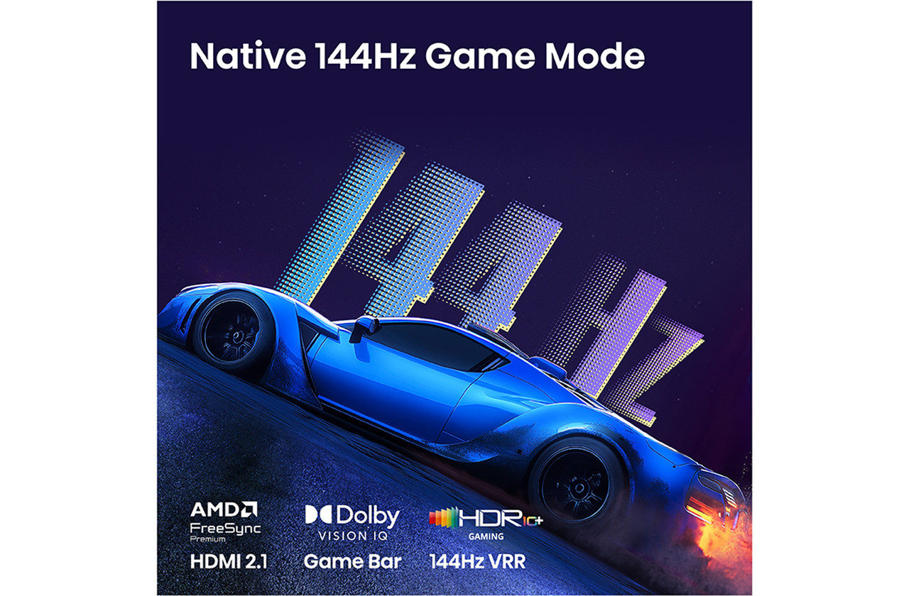 Hisense 50E7S PRO – Smart TV QLED 4K 144Hz, Dolby Atmos, VIDAA OS, Game Mode Nativo, Alexa E AirPlay2
