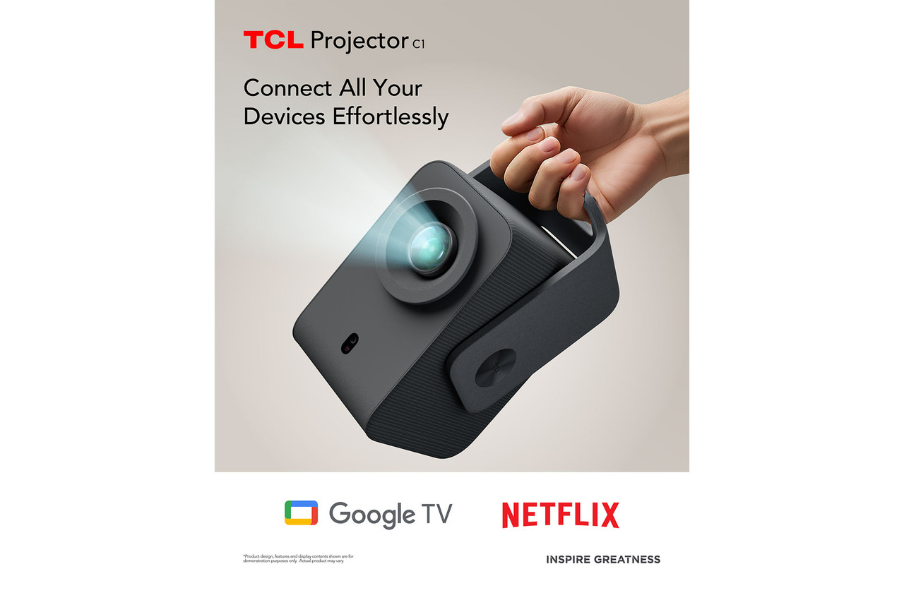 TCL C1 | LCD LED 1080p Full HD HDR Smart Portable Short Throw 