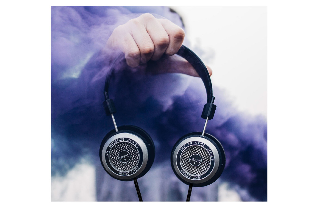 Grado SR325x (Black/Silver) | On Ear Open Back Headphones | Richer