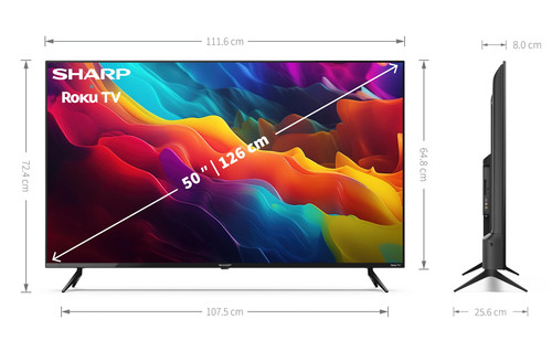 Sharp Led 50 Inch Sharp 50FJ2K | 50 inch 4K Ultra HD HDR Smart LED TV | Richer Sounds