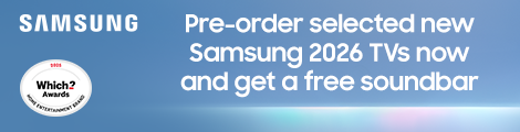 Pre-order selected newSamsung 2026 TVs now and get a free soundbar
