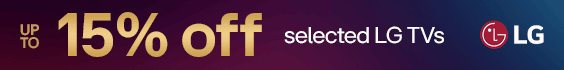 Up to 15% off selected LG TVs - Offer ends 03.02.26
