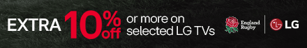 Extra 10% off selected LG TVs