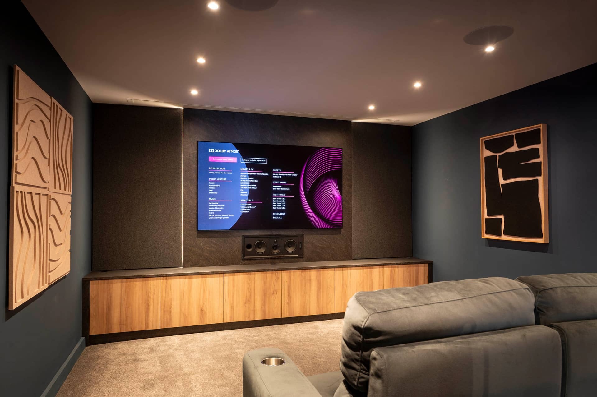 Interior of our home cinema Experience Room