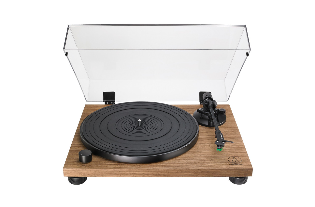 Audio-Technica LPW40WN Walnut Turntable with Carbon Fibre Tonearm & Built-in ... img