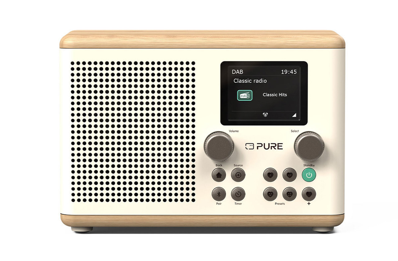 Pure Classic H4 Bluetooth DAB+ FM Radio Cotton White Compact Speaker img