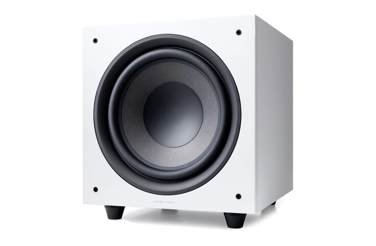 Argon Audio Subwoofer Malmo SUB10 White 10" Woofer Powerful Bass img