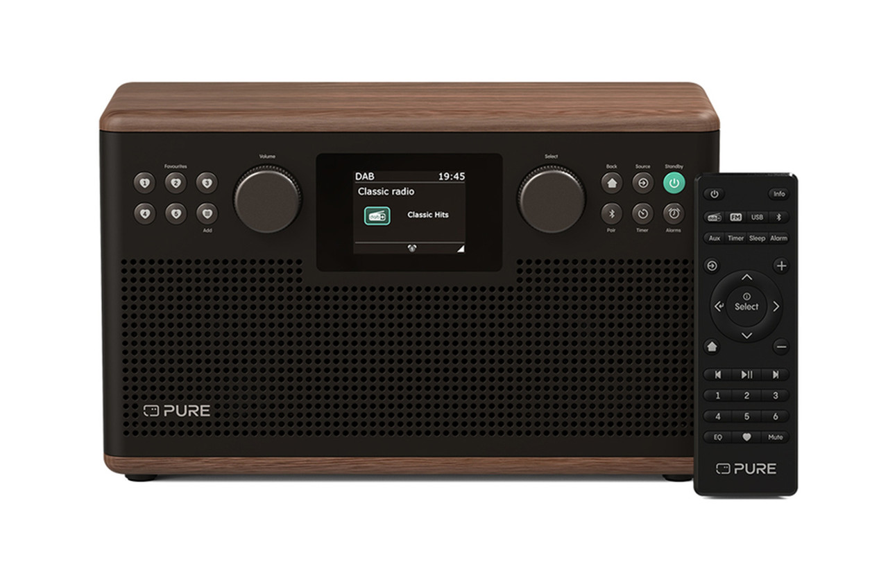Pure Classic H6 Bluetooth DAB+ FM Radio Coffee Brown Walnut Speaker img