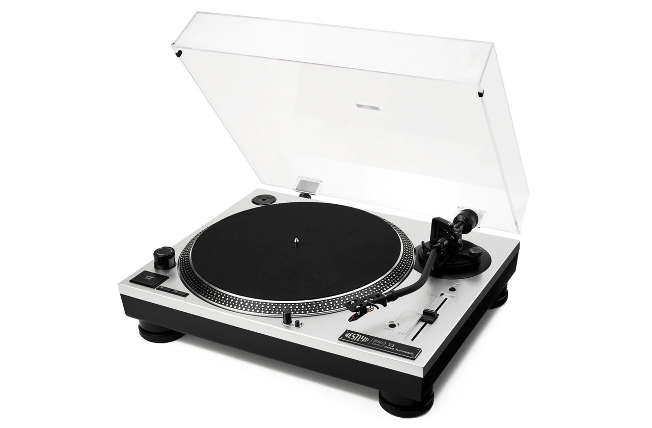 Vestlyd PRO T1 Silver Direct Drive DJ Turntable with Ortofon Cartridge img