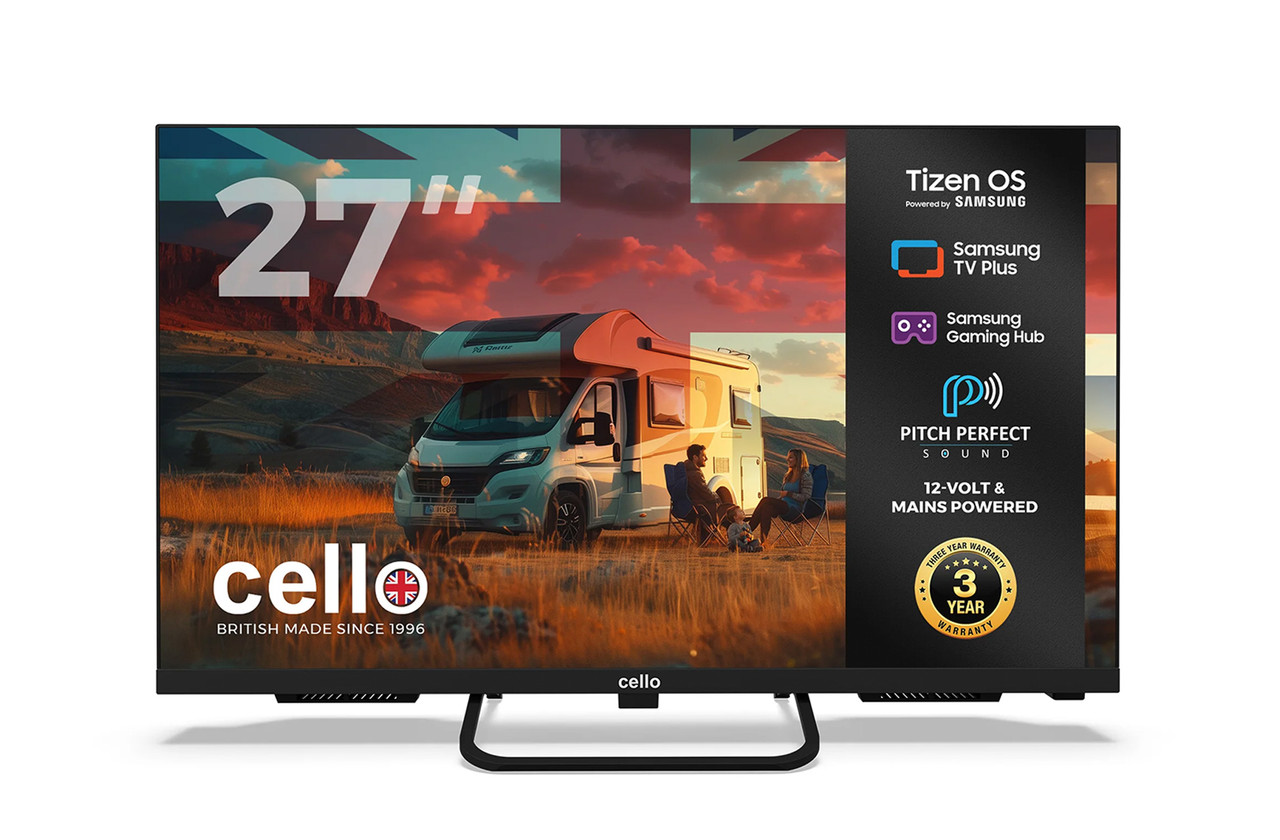 Cello Smart LED Traveller TV CTrav-27TZ 27" Full HD 12 Volt Portable img