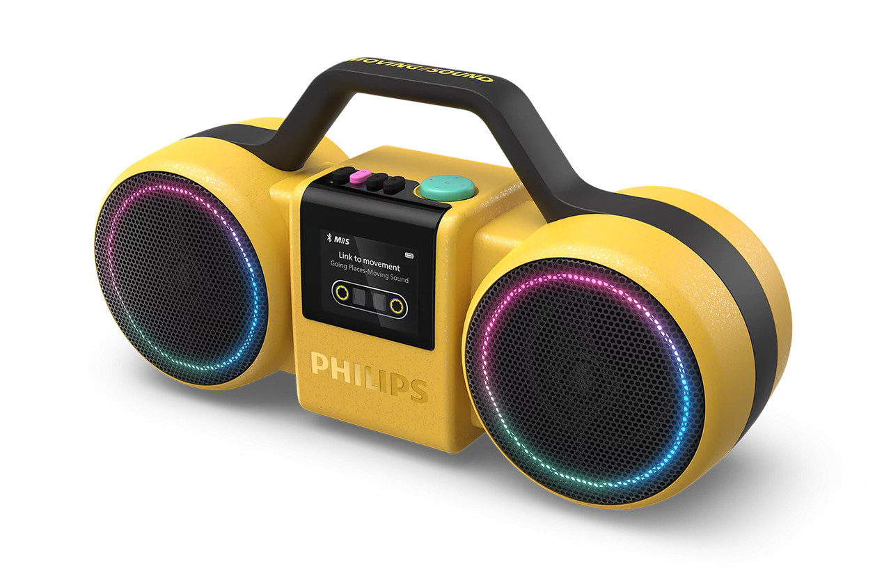 Philips Portable Bluetooth Speaker The Roller MS60 Yellow – Retro Style, 24h Bat img