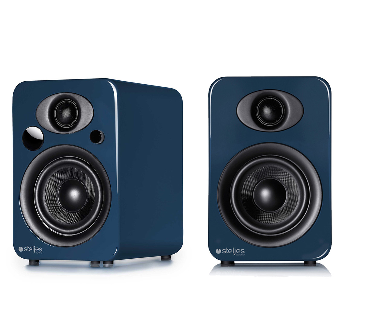 Steljes Audio NS3 Powered Bluetooth Speakers Pair Artisan Blue img
