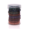 Hair Ring Big Spiral Telephone Line Hair Cord Colored Plastic Hair Rings for Women Girls - 9pcs per set