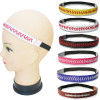 Women Leather Sports Headband Softball Baseball Hair Bands Womens Elastic Head Bands Headwear