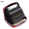 New multi-function card bag Double zipper One pack for more use Multi-card anti-magnetic leather bag