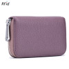 New multi-function card bag Double zipper One pack for more use Multi-card anti-magnetic leather bag