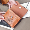 Retro Short Purse Large-capacity pocket purse Retro leather handbag Retro Zero Wallet Credit card sets Small change handbag