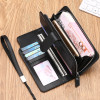 Men's multi-function wallet long genuine leather Korean style wallet zipper men's bag handbag for cash card mobile phone purse