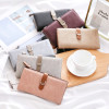 Women's Simple Lady Style Wallet Female Multi-function PU Leather Long Large Capacity Matte Hasp Clutch Card & Phone Purse Bag