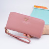 Women's Square Purse Mobile Phone Holder Leather Handbag Zipper Hand Holding Lady Clutch Bag