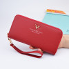 Women's Square Purse Mobile Phone Holder Leather Handbag Zipper Hand Holding Lady Clutch Bag