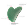 Green Aventurine Gua Sha Scraping Massage Tool, Natural Crystal Heart Shape Scraping Board Scraper Tool